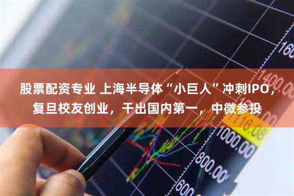 股票配资专业 上海半导体“小巨人”冲刺IPO，复旦校友创业，干出国内第一，中微参投